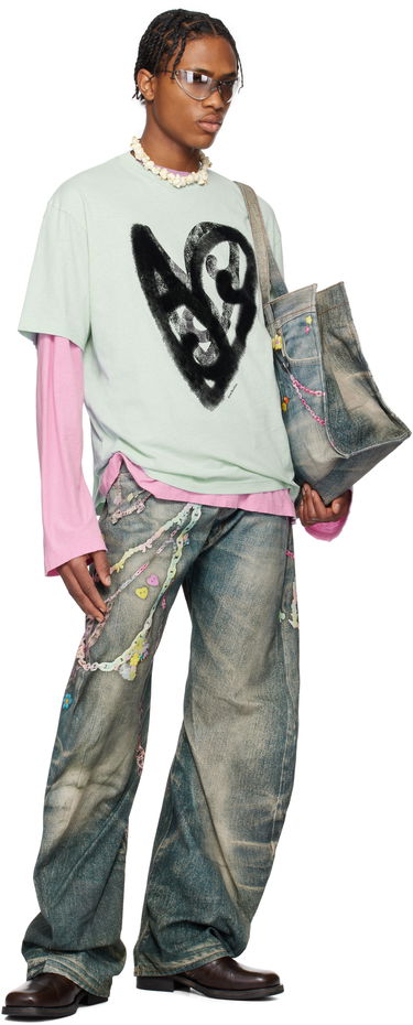 Дънки Acne Studios Acne Studios Loose Fit 2006M Embellished Jeans Синьо | BK0659-, 3