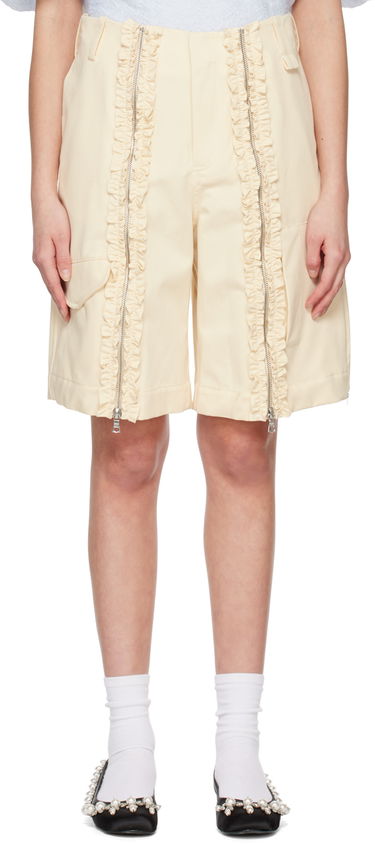 Къси панталони Simone Rocha Simone Rocha Ruffle Cargo Shorts Жълто | 4058 0410, 0
