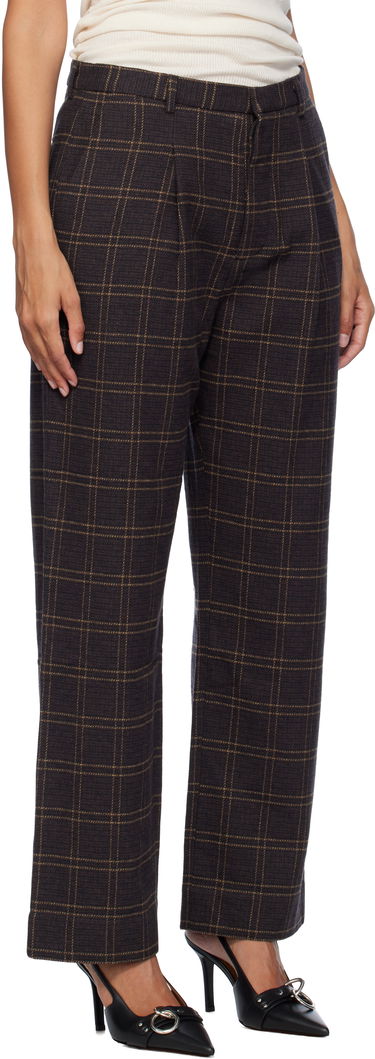 Панталони R13 R13 Relaxed Plaid Trousers Кафяво | R13WR332-R440B, 1