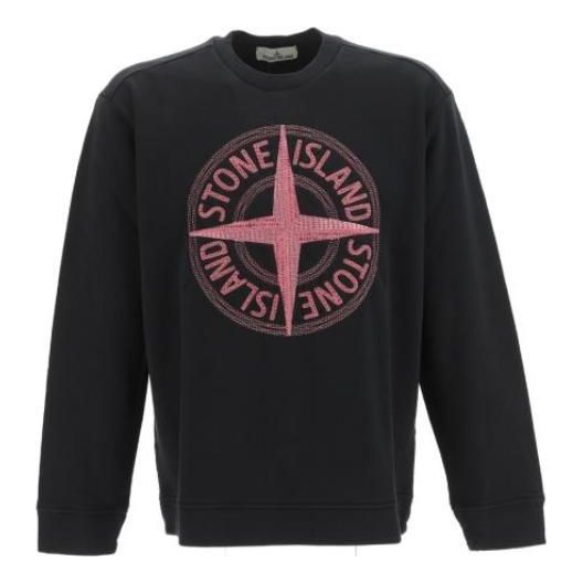Пуловер Stone Island Embroidered Logo Sweatshirt Черно | 781565484-V0029