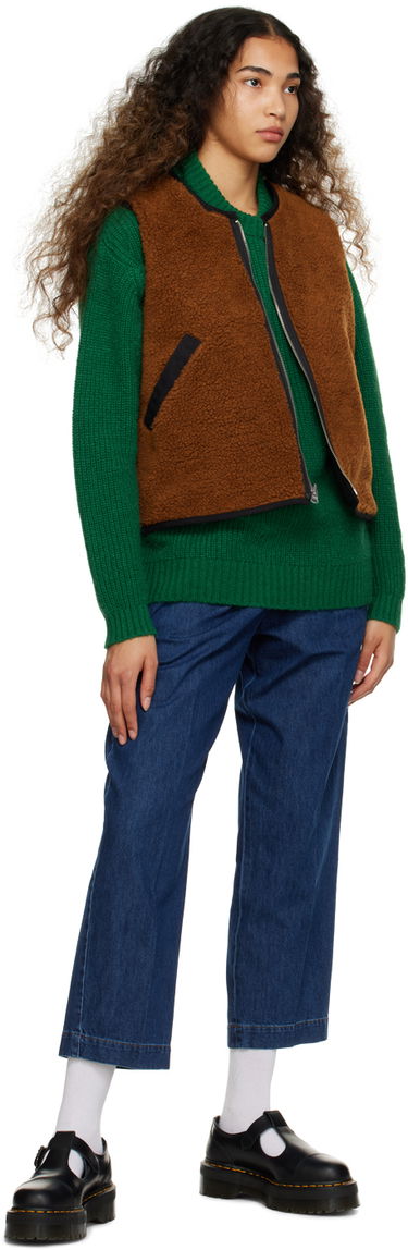 Пуловер YMC Undertones Rib-Knit Crewneck Sweater Зелено | P8TMJ, 3