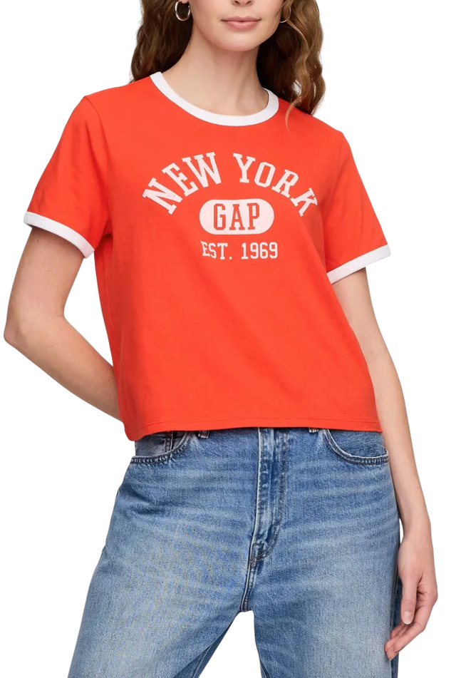 New York Ringer Crop T-Shirt