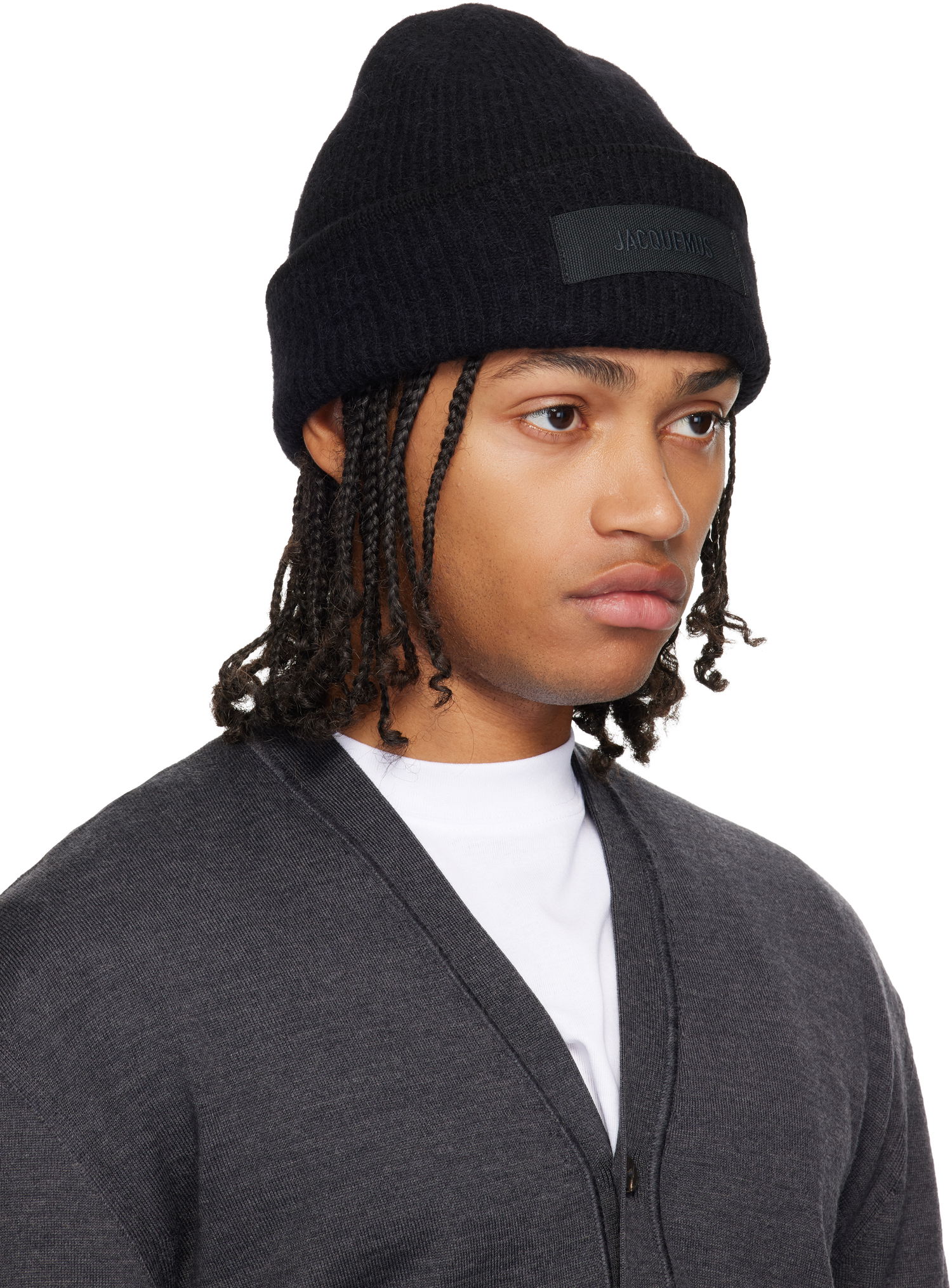 Шапка Jacquemus La Croisière 'The Gros Grain' Ribbed Knit Beanie Черно | 24HACU00666AK00227, 1