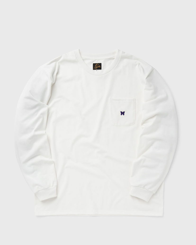 Тениска Needles L/S Crew Neck Tee Бяло | OT261-A-WHITE