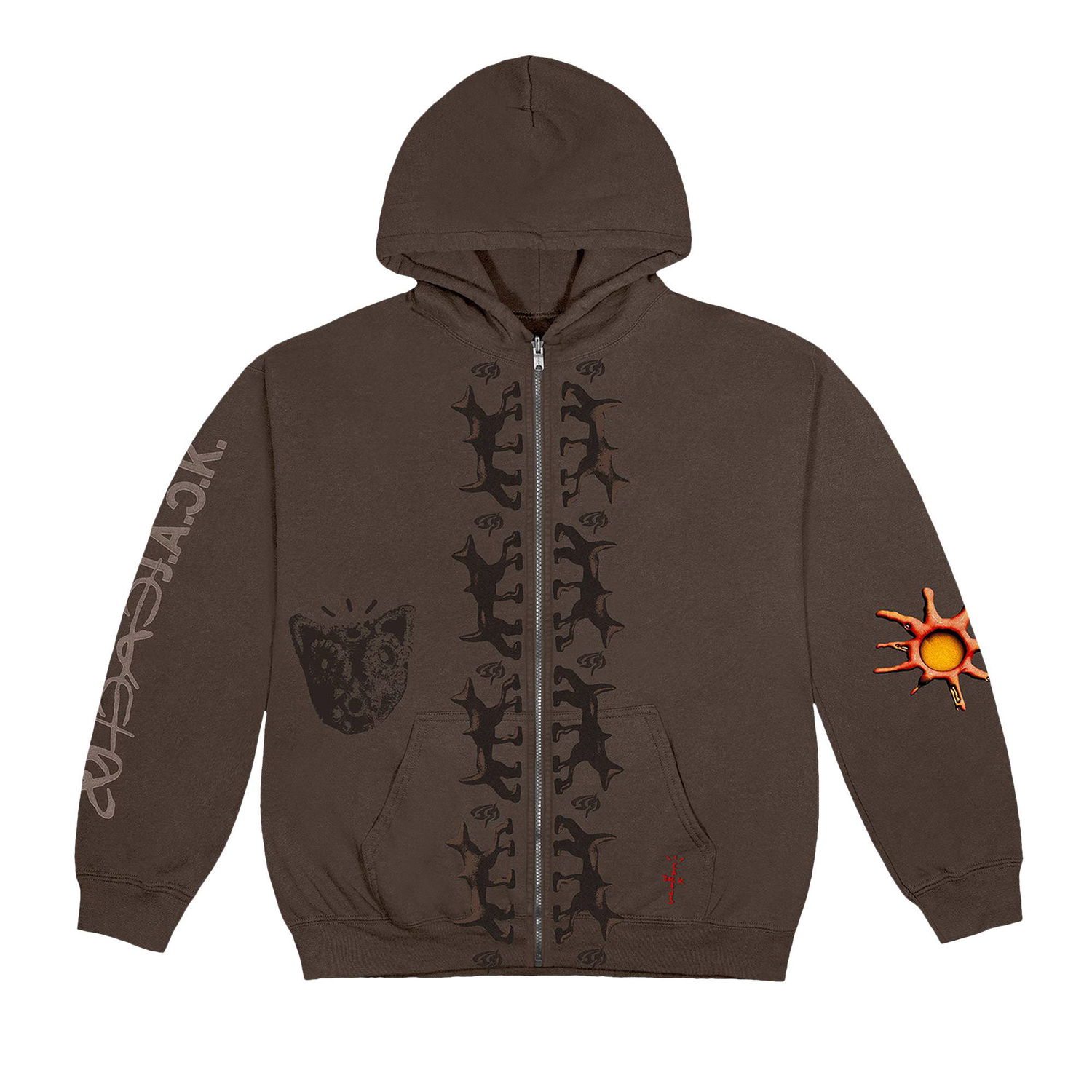 Суитчър Cactus Jack by Travis Scott Reverse Dog Zip Up Hoodie Кафяво | CJJ1 HZ08 BROW, 1