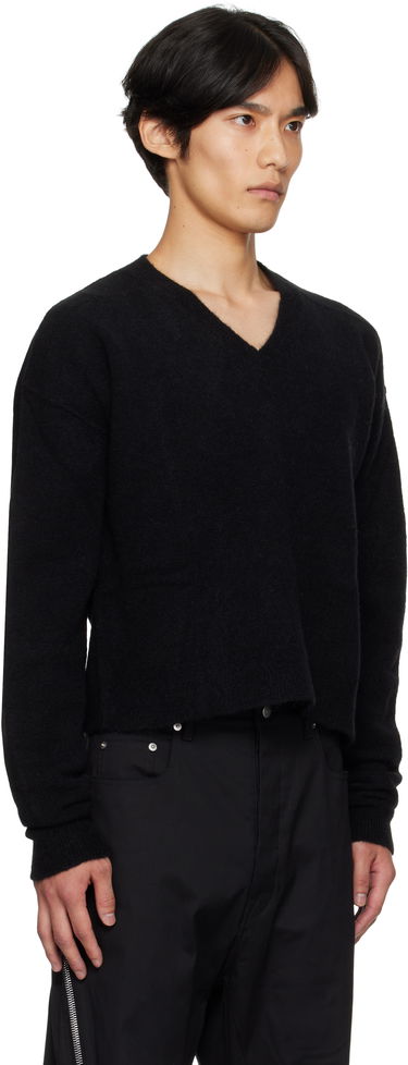 Пуловер Rick Owens Rick Owens Concordians Tommy V-Neck Sweater Черно | RU02E1650 KWP, 1