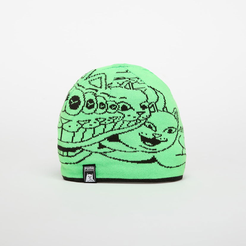 Шапка Puma RIPNDIP Reversible Skull Beanie Зелено | 2659601