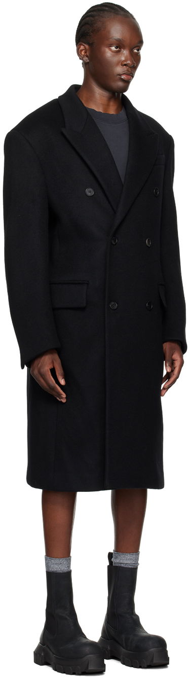 Палта We11done Double-Breasted Wool Coat Черно | WD-CT2-24-068-M-BK, 3