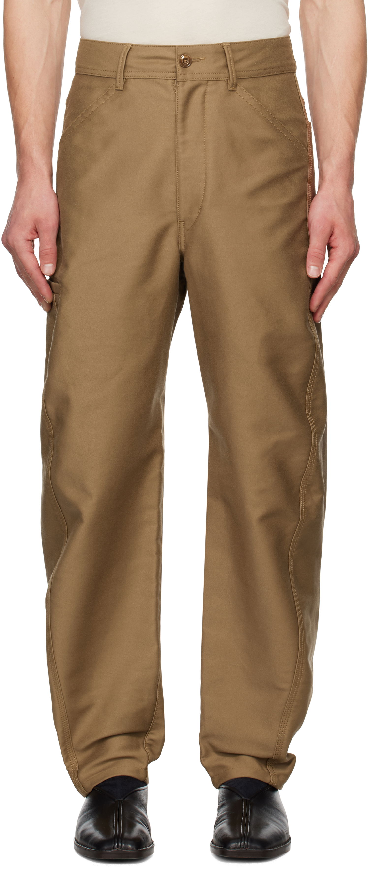 Карго панталони LEMAIRE LEMAIRE Twisted Workwear Trousers Кафяво | PA1161 LF1300, 0
