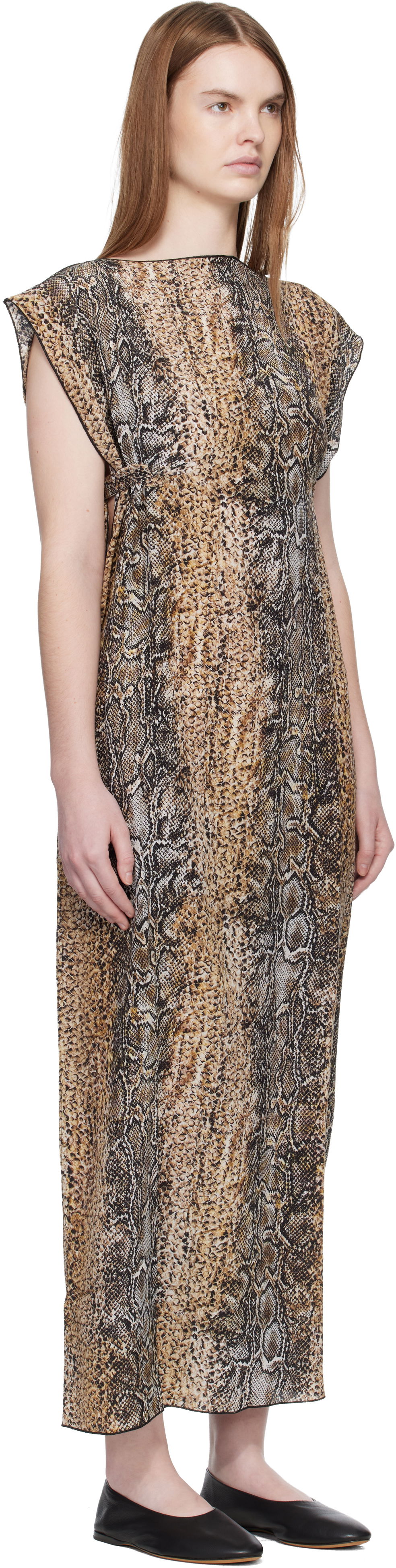 Pокля Baserange Rema Snakeskin Print Maxi Dress Многоцветен | DRRE-SC-WI25, 1