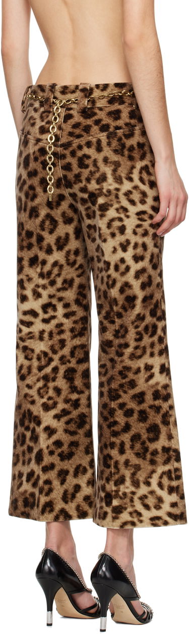 Панталони CHLOÉ Chloé Cropped Bootcut Trousers Кафяво | CH25SPA31290, 2