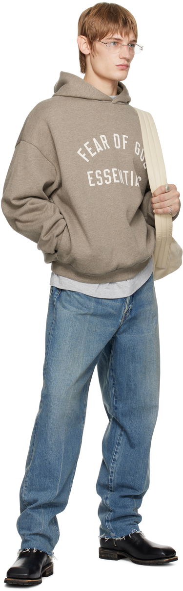Суитчър Fear of God Fear of God ESSENTIALS Fleece Hoodie Кафяво | 192HO246251F, 4