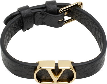 Гривна Valentino Valentino Garavani VLogo Signature Grainy Calfskin Bracelet Черно | 6Y2J0S49BAX, 0