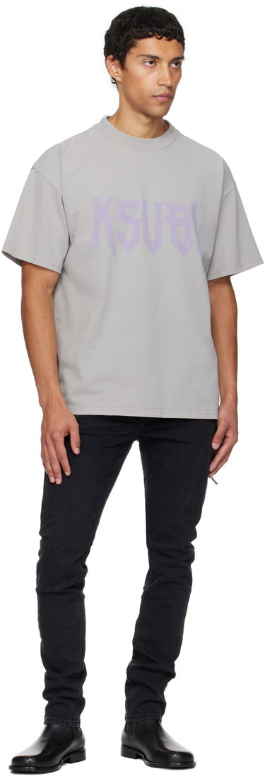 Тениска Ksubi Ksubi Blasted Ekcess Short Sleeve T-Shirt Сиво | MFA25TE007, 3