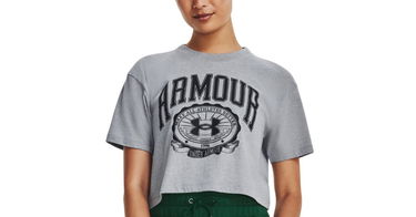 Съкратен топ Under Armour Collegiate Crop Top Сиво | 1379402-035, 1