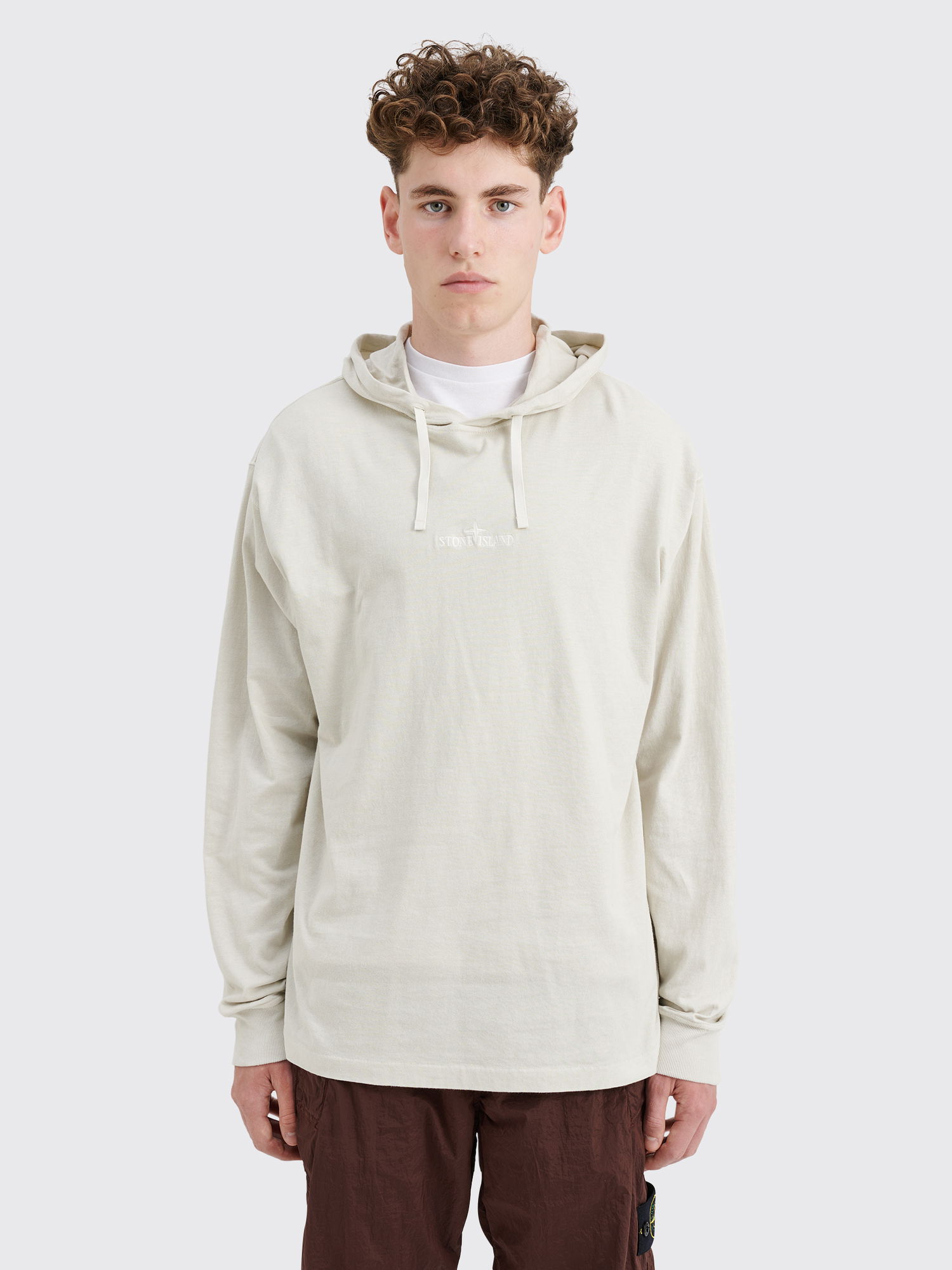 Тениска Stone Island Hooded Chest Logo T-shirt Бяло | 791520644 V0097, 0