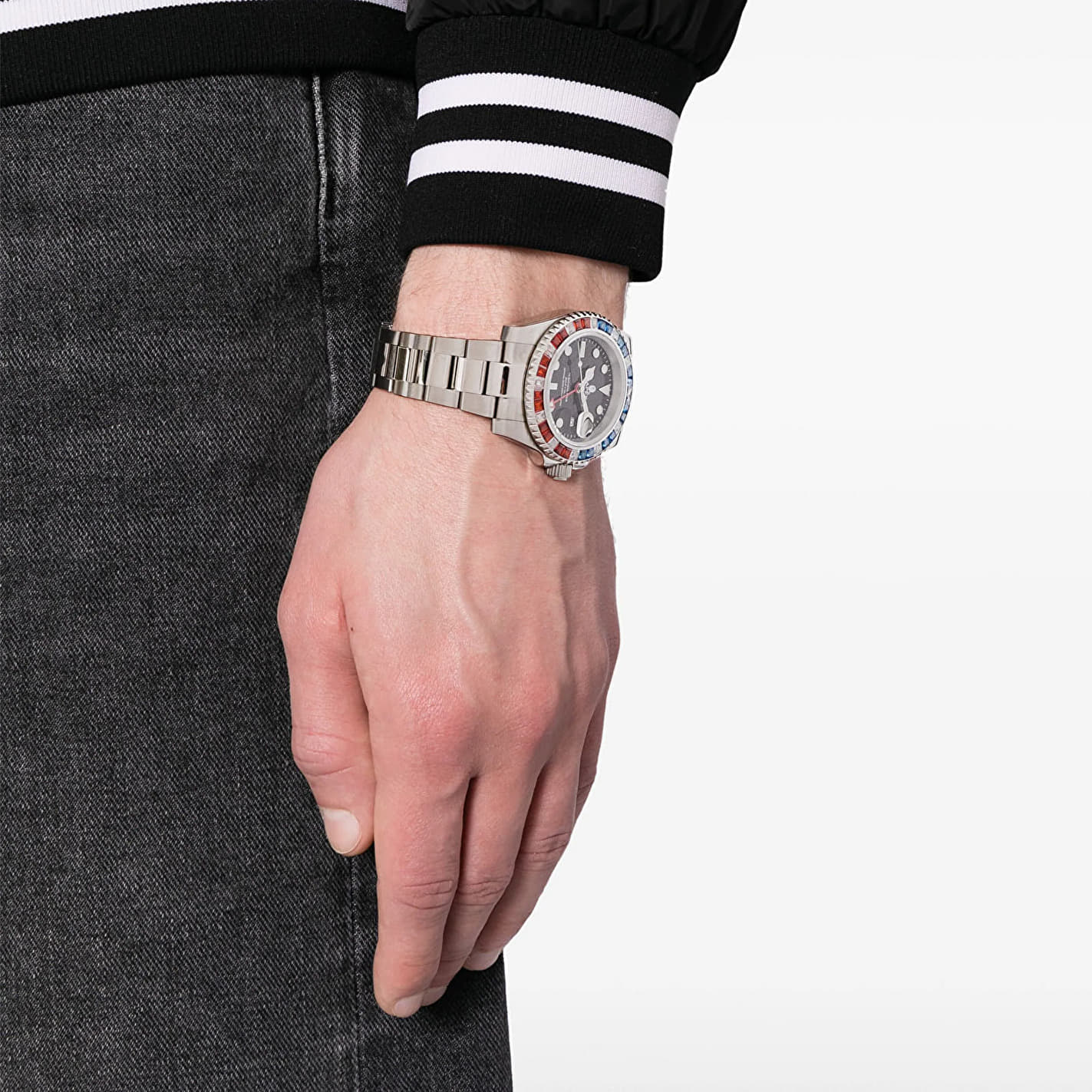 Часовник BAPE A BATHING APE Type 2 Bapex Crystal Stone Watches Blue/ Red Металик | 001WHJ701008I BLB, 1