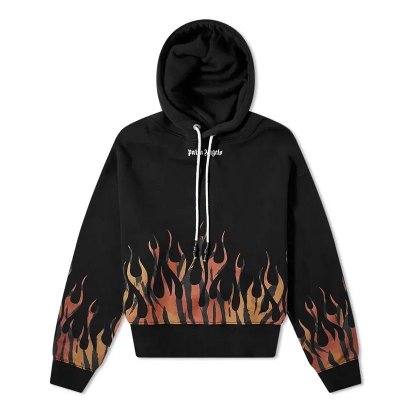 Суитчър Palm Angels Palm Angels Tiger Flames Popover Hoodie Черно | PMBB058E20FLE0011020