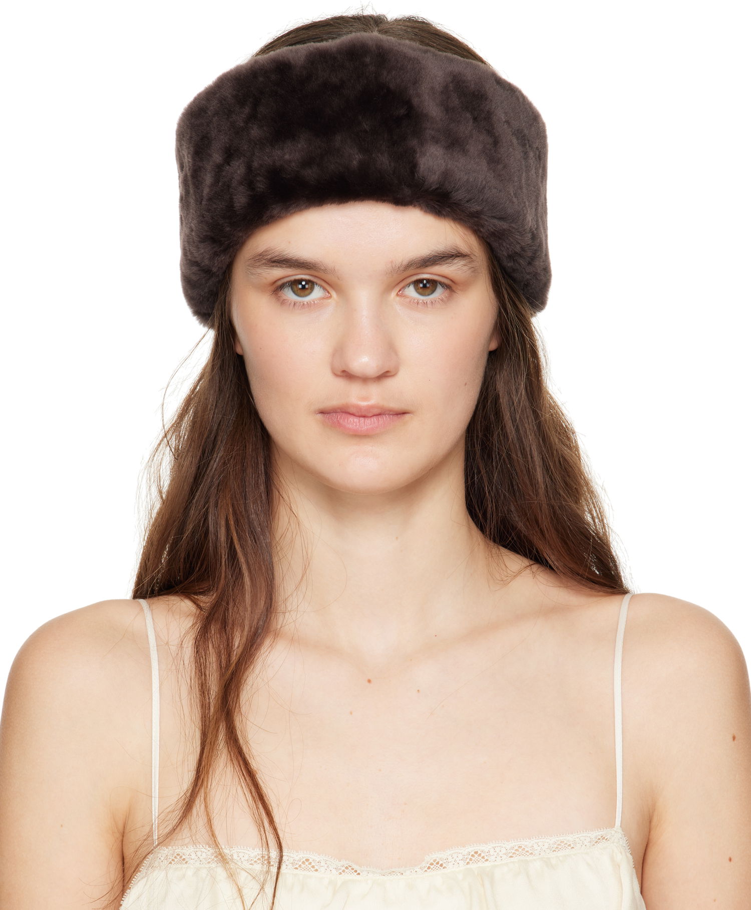 Шал CHLOÉ Chloé Shearling Headband Кафяво | CHC25SD017CI3, 0