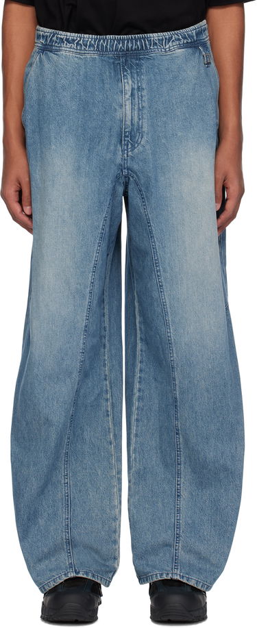 Дънки WOOYOUNGMI WOOYOUNGMI Banded Wide Jeans Синьо | W243PT26, 0