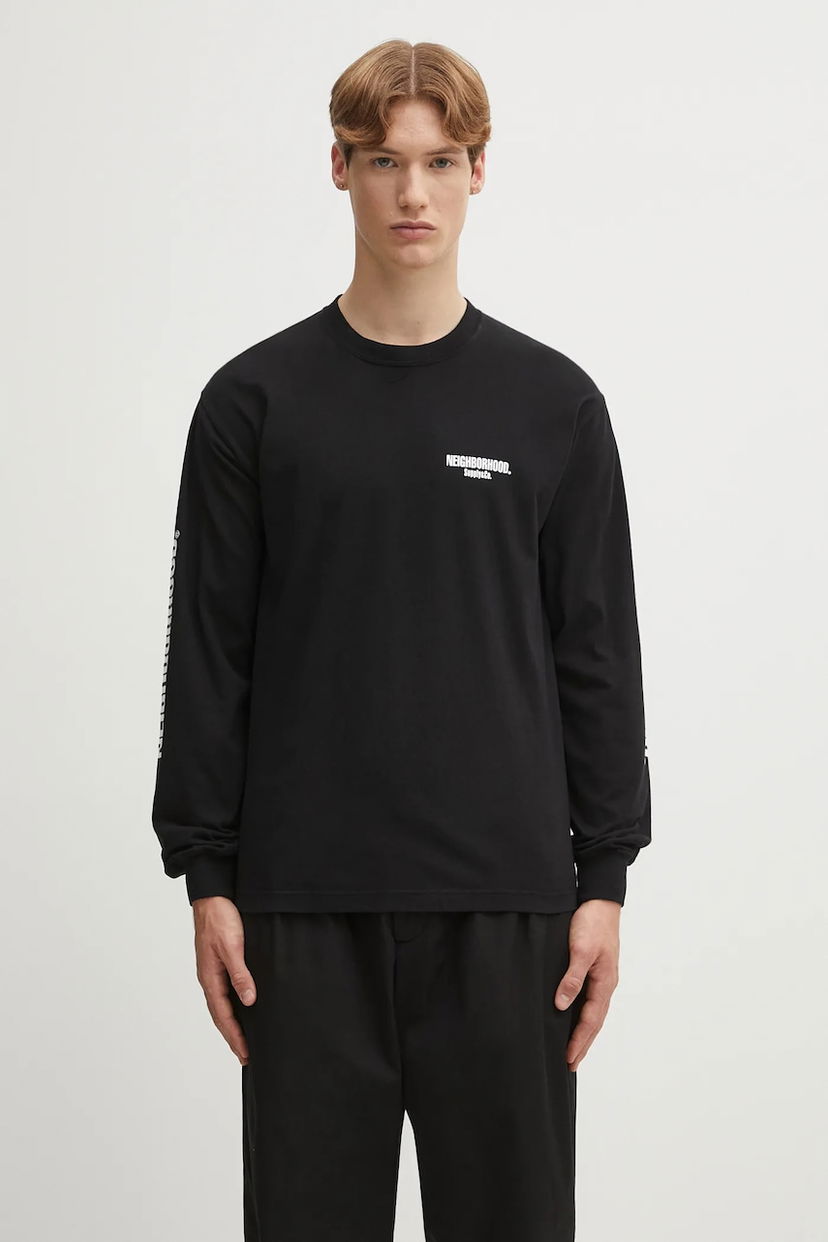 Тениска Neighborhood NEIGHBORHOOD NH Tee LS-1 Long Sleeve T-Shirt Черно | 251PCNH.LT01
