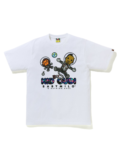 Тениска BAPE Kid Cudi x Baby Milo Moon Man Tee Бяло | 002TEG731901XBLK