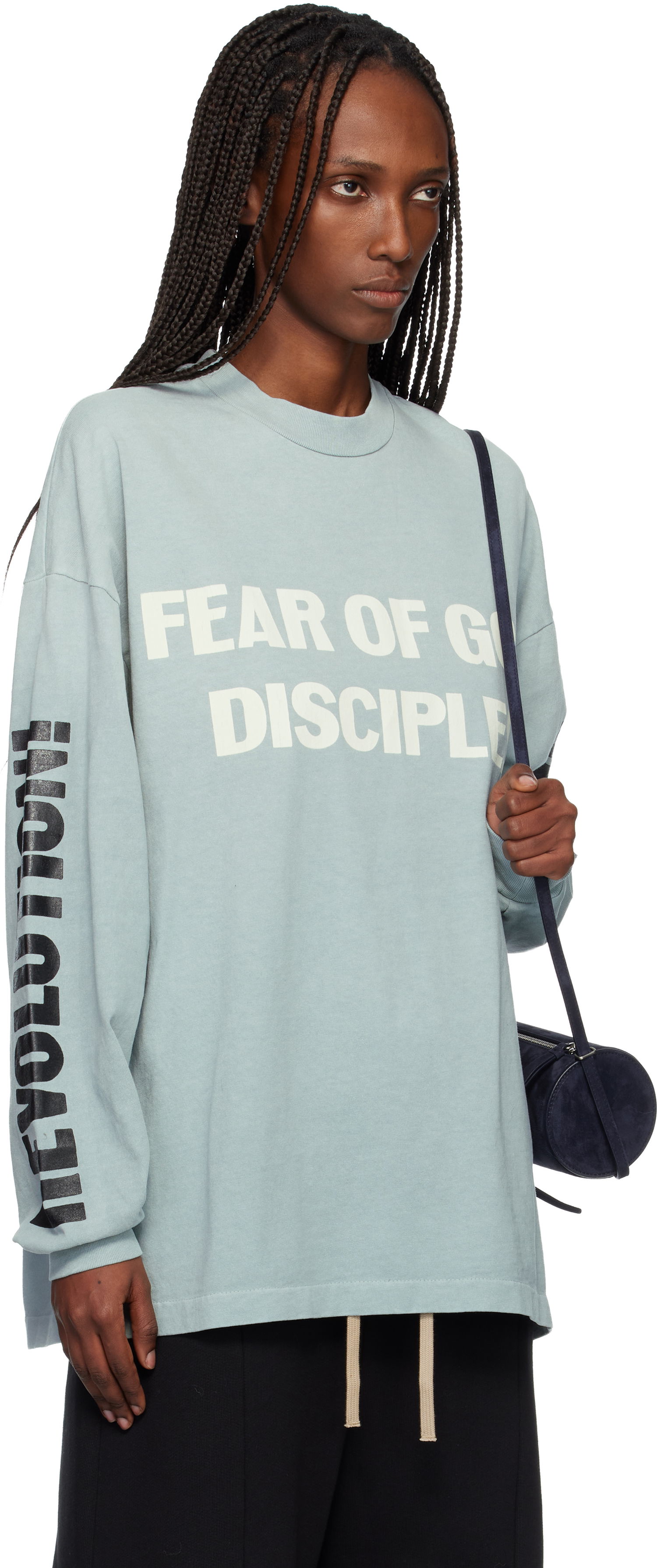 Тениска Fear of God Relaxed Long Sleeve 'Disciple' T-shirt Синьо | FG25FW10-10404HWJUS, 1