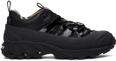 Кецове и обувки Burberry Patent Arthur Sneakers 'Black' Черно | 8035440, 0