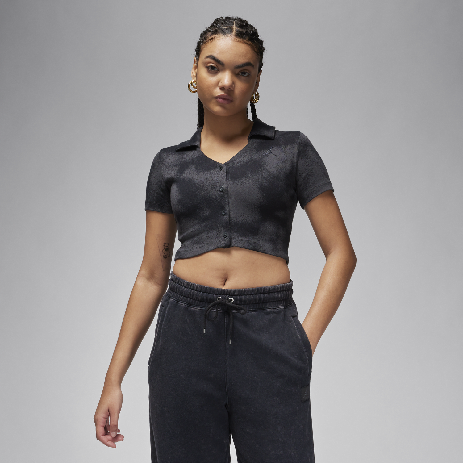 Съкратен топ Jordan Jordan Crop Top Черно | FN5402-070, 0