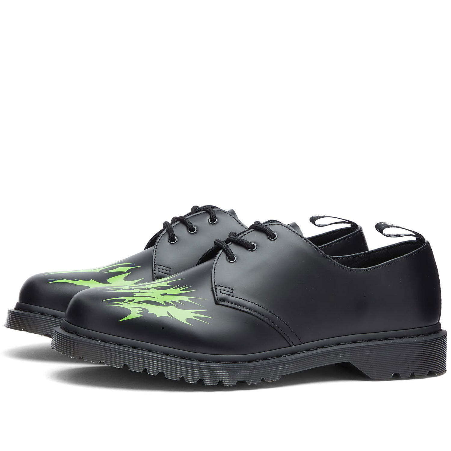 Кецове и обувки Dr. Martens x NTS Radio 1461 Black/Bright Green Smooth Черно | 31512128, 0
