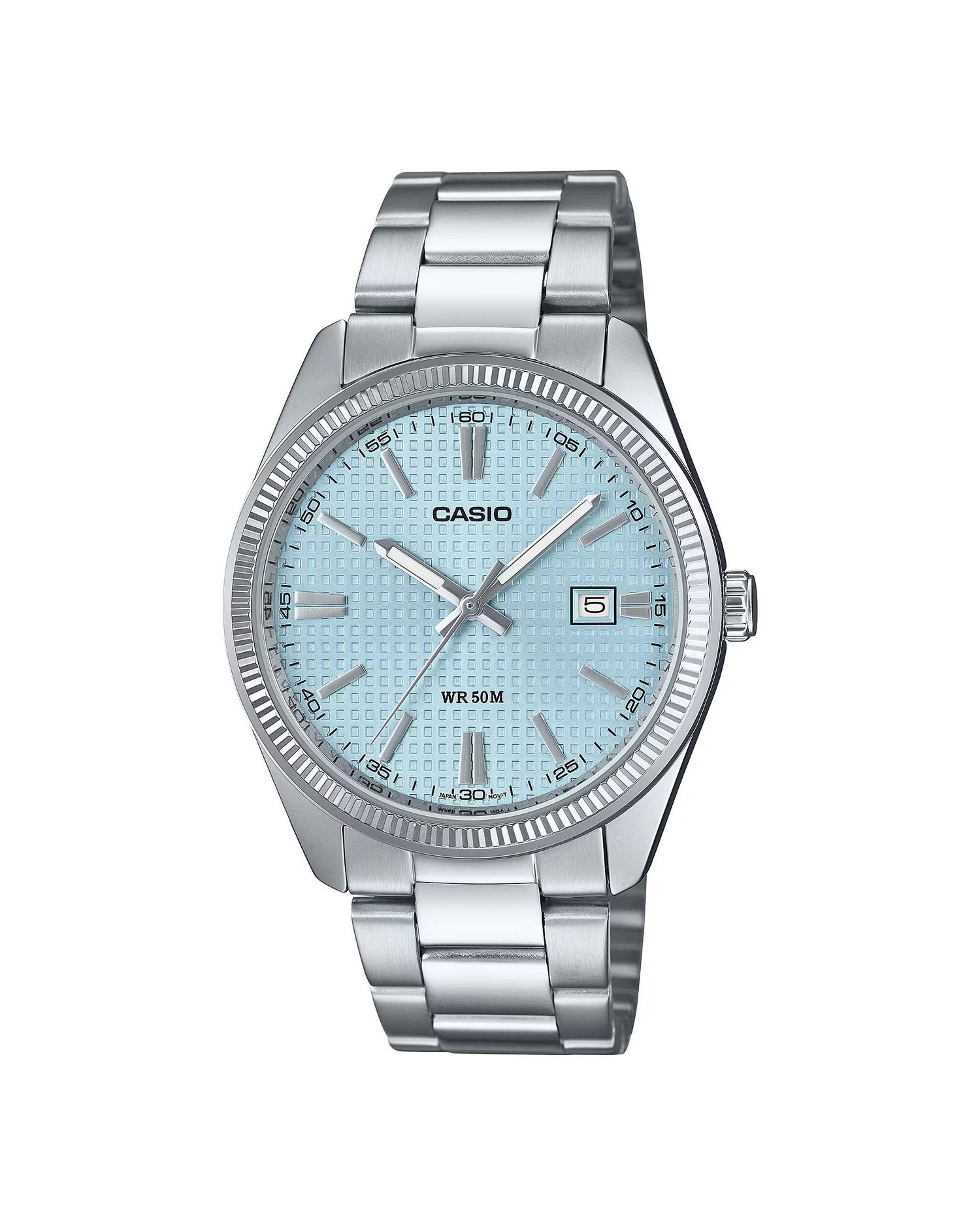Часовник CASIO MTP-1302PE-2A Watch with Light Blue Dial and Stainless Steel Bracelet undefined | MTP-1302PE-2AVEF, 0