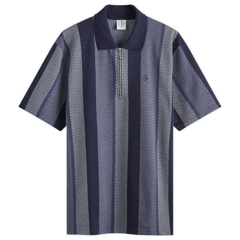 Поло тениска Polar Skate Co. Herringbone Jacques Short Sleeve Polo Shirt Blue Синьо | PSC-F24-6