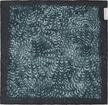 Шал Dries Van Noten Dries Van Noten Silk Pocket Square with Floral Print Синьо | 251-021301-1008, 1
