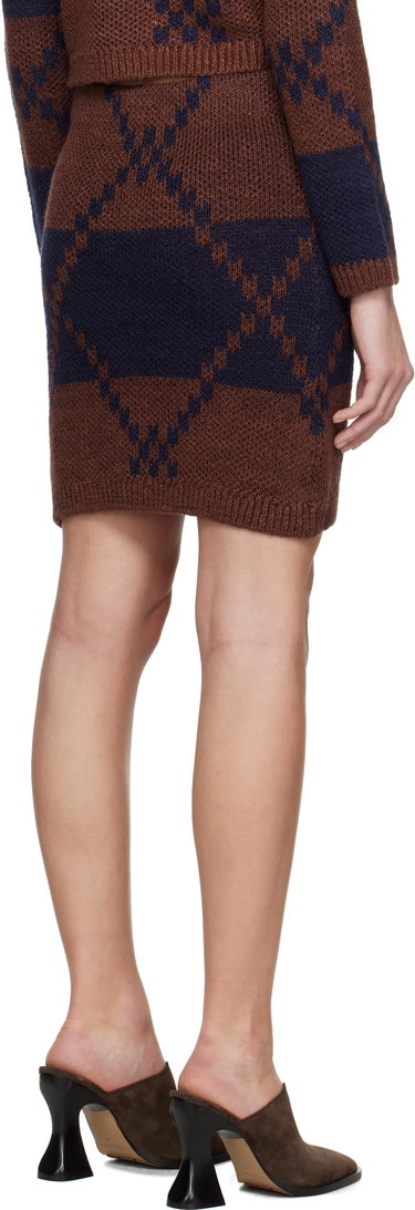 Пола JW Anderson JW Anderson Fairisle Knit Miniskirt Кафяво | KW1412-YN0439, 2