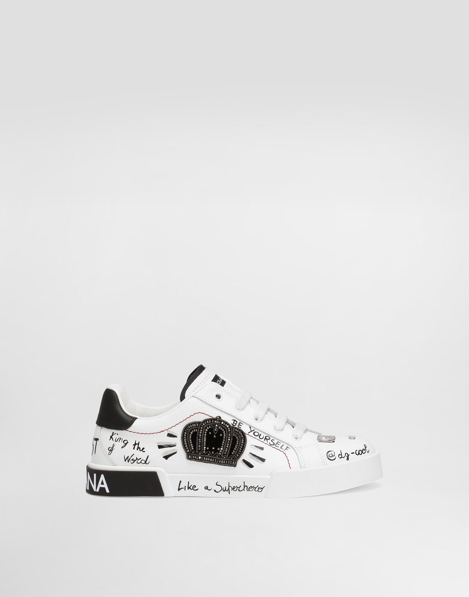 Кецове и обувки Dolce & Gabbana Dolce & Gabbana Portofino Light Printed Calfskin Бяло | DA5312A3A17HWF57, 0