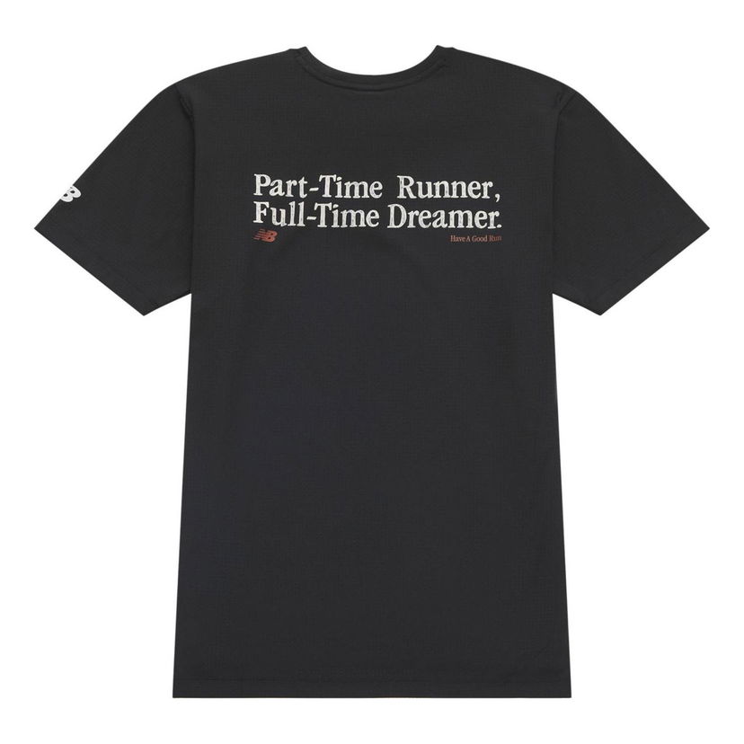 Тениска New Balance Icon Back Print T-Shirt Черно | NEE25031-BK