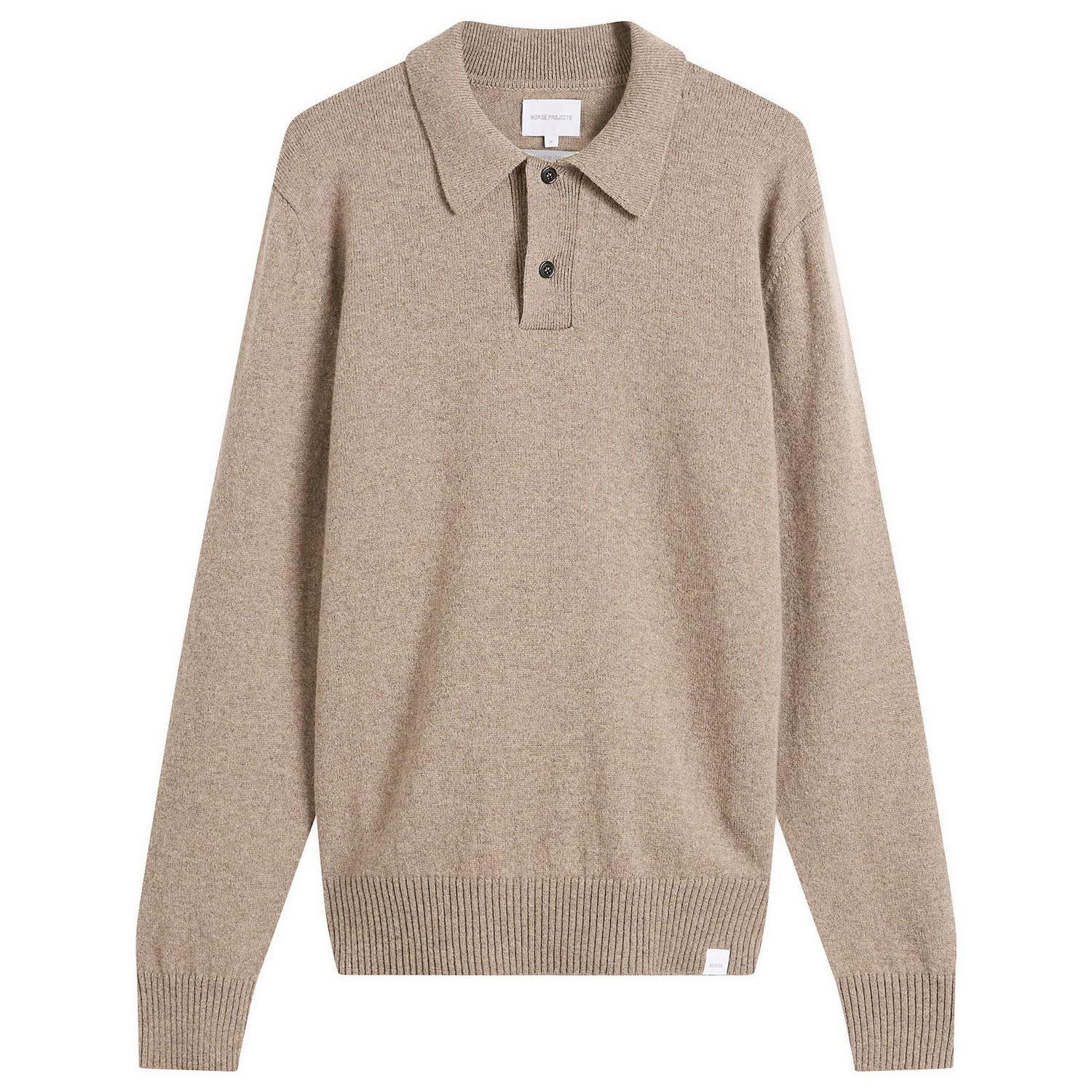 Поло тениска NORSE PROJECTS Standard Merino Lambswool Polo Бежово | N45-0621-2053, 1