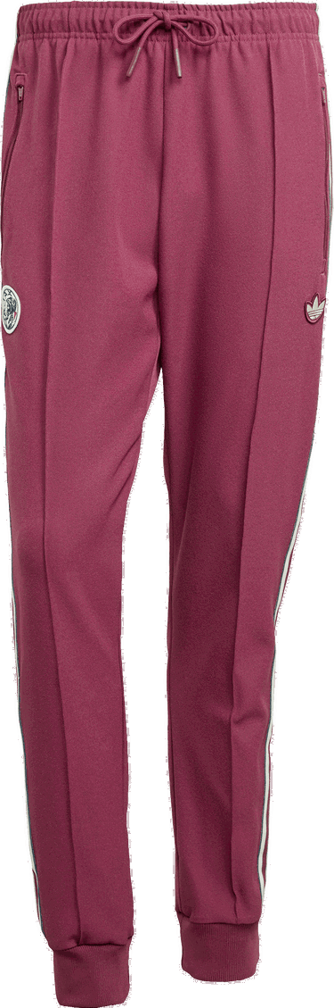 Спортни панталони adidas Originals Ajax Amsterdam Terrace Icons Track Pants Бургунди | jm7346, 0