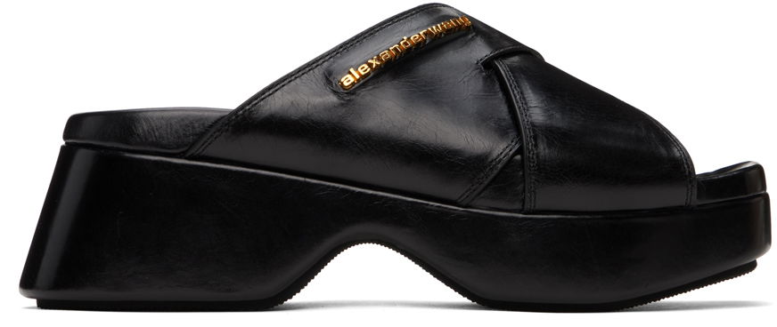 Кецове и обувки Alexander Wang Alexander Wang Float Criss-Cross Platform Sandals Черно | 30224S003, 0