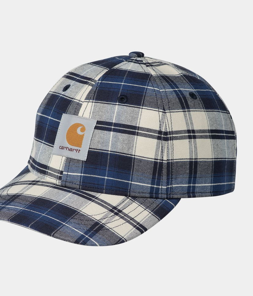 Шапка с козирка Carhartt WIP Carhartt WIP Tarbell Check Cap Синьо | I034612_1