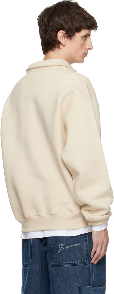 Суитчър Jacquemus The Gros Grain Zipped-Rollneck Sweatshirt Бежово | 25ESSM00313AJ00174, 2