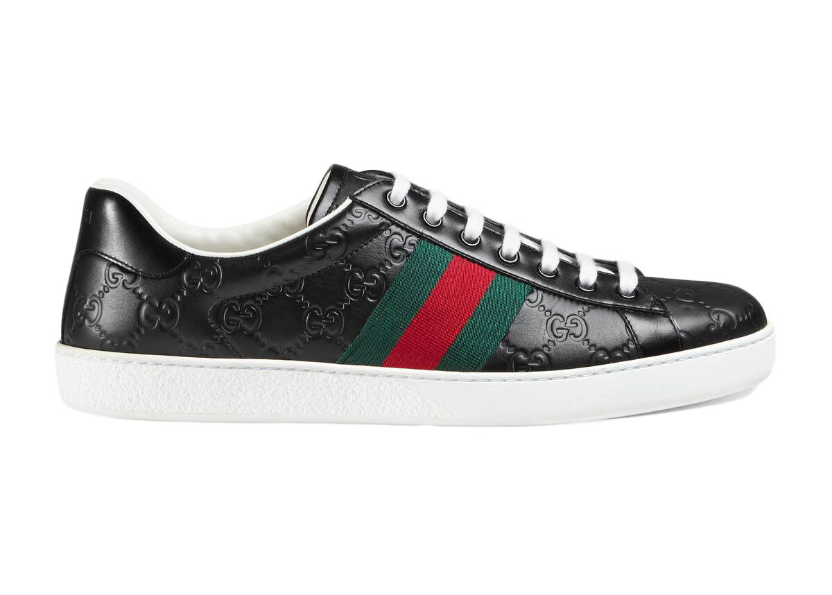 Кецове и обувки Gucci Ace 'Signature' Черно | 386750 CWCG0 1070, 0
