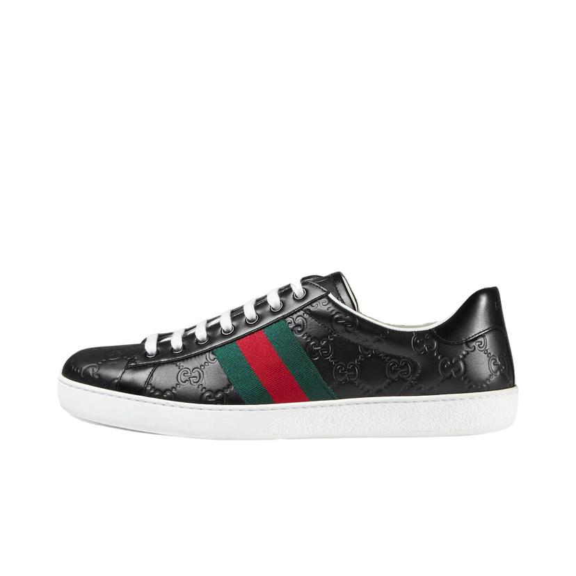 Кецове и обувки Gucci Ace 'Signature' Черно | 386750 CWCG0 1070