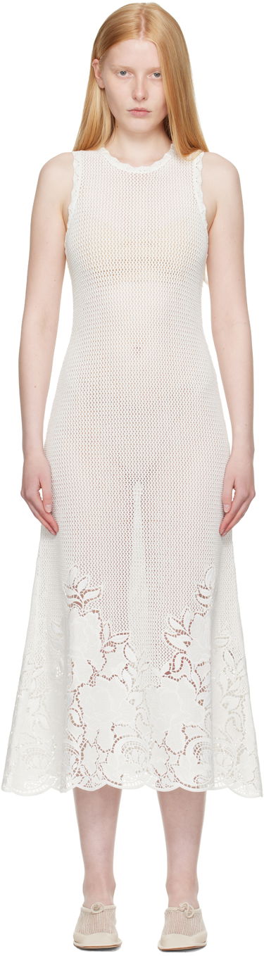 Pокля Erdem Erdem Sleeveless Midi Dress Бяло | VC25_KD2_IVOSCK, 0