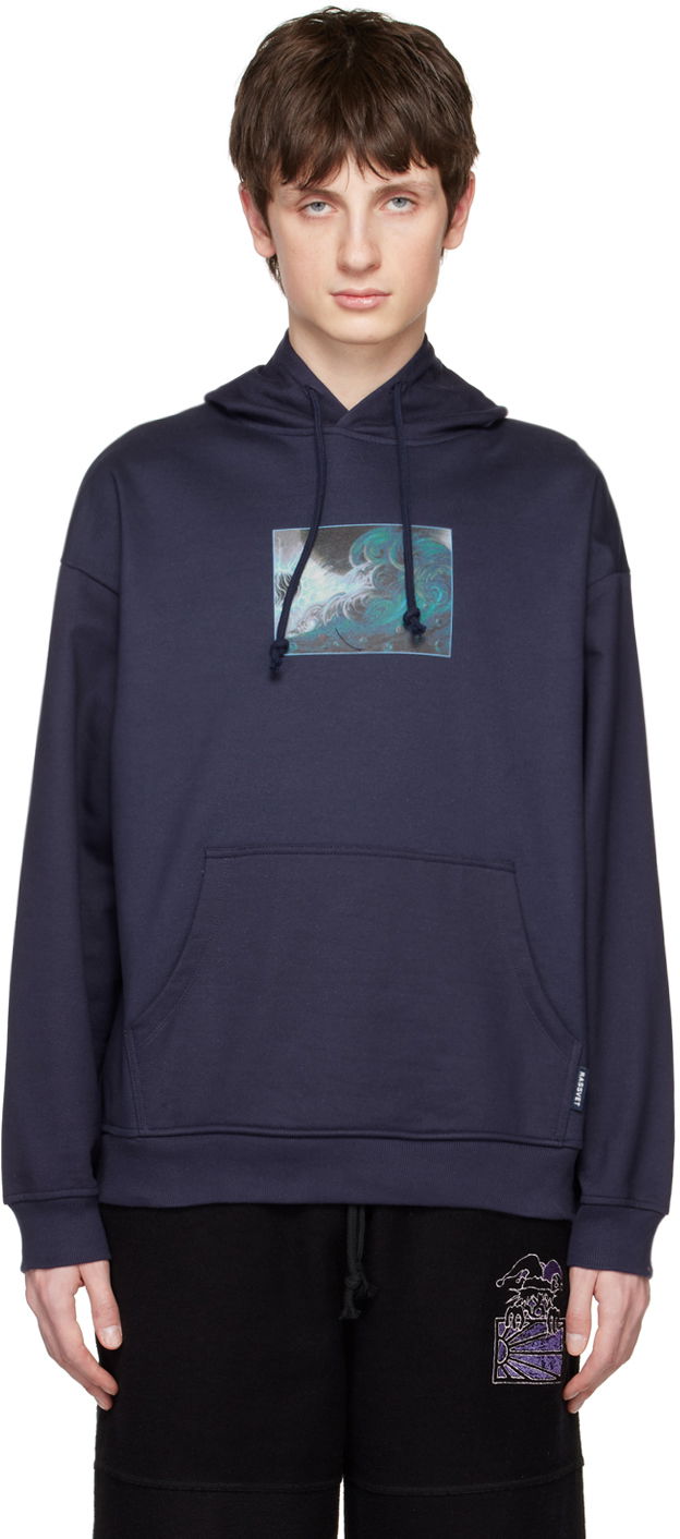 Суитчър PACCBET Rassvet Navy Printed Hoodie Тъмно синьо | PACC12T122, 0