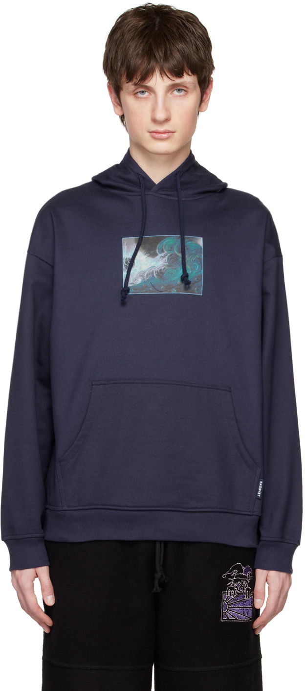 Rassvet Navy Printed Hoodie