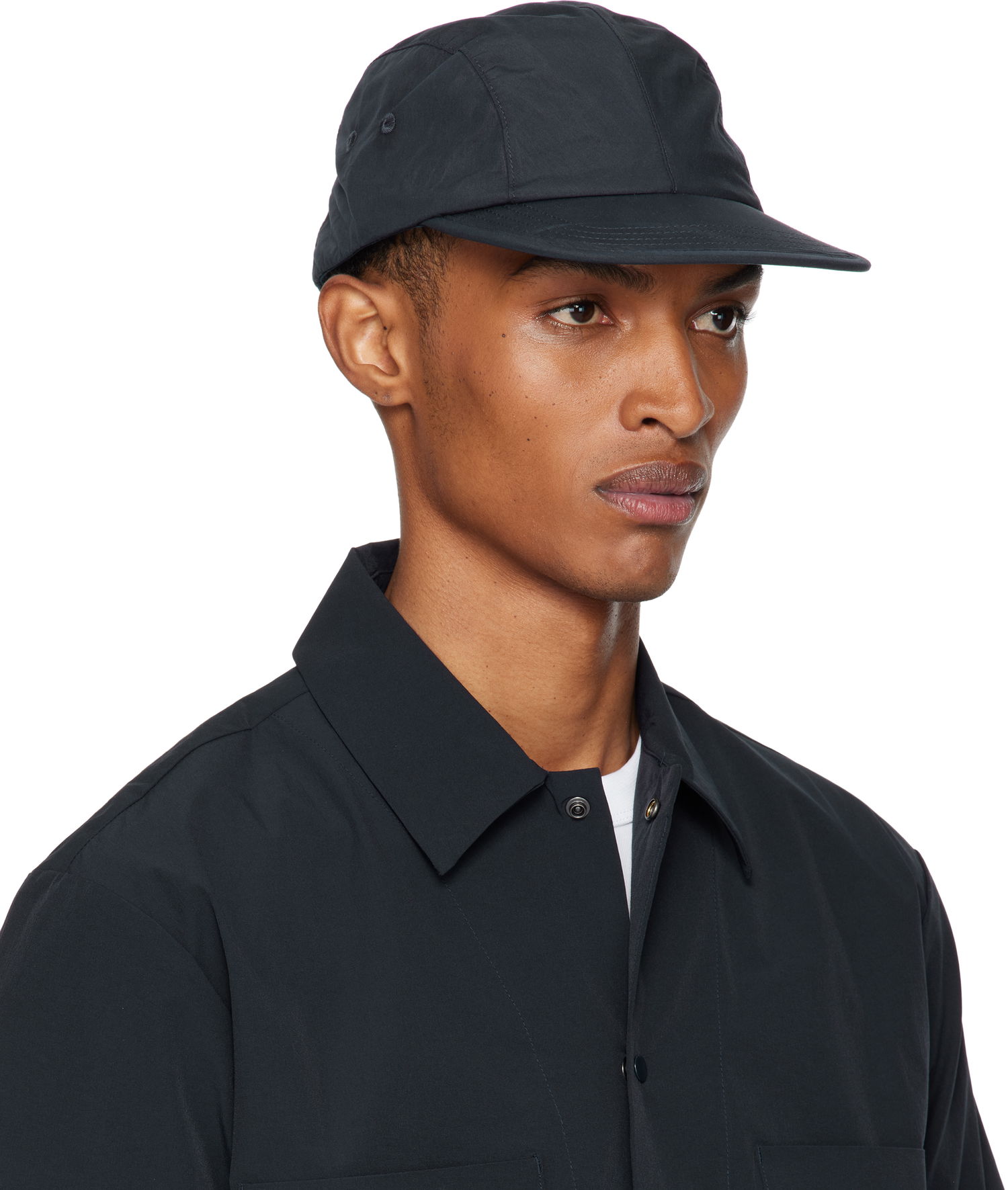 Шапка с козирка NORSE PROJECTS Norse Projects 4-Panel Tech Poplin Cap Черно | N80-0150, 1
