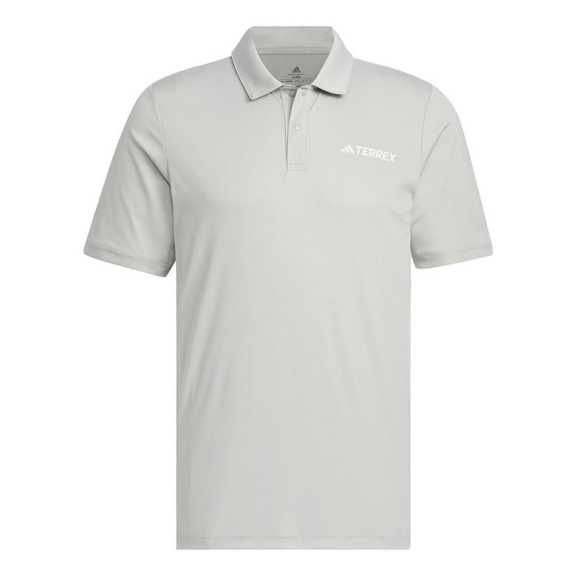 Поло тениска adidas Performance Terrex Logo Polo Shirt Сиво | IC4415