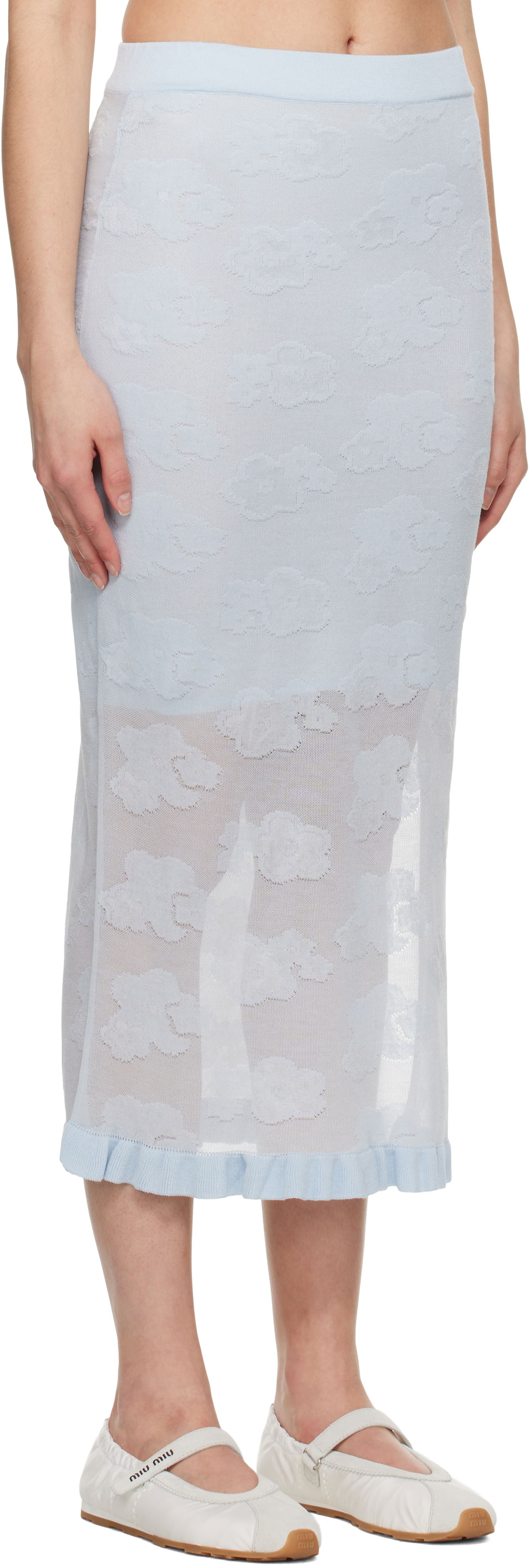 Пола Cecilie Bahnsen Cecilie Bahnsen Pegonia Midi Knit Skirt Синьо | 1.25KNI50005 PEGONIA SKIRT, 1