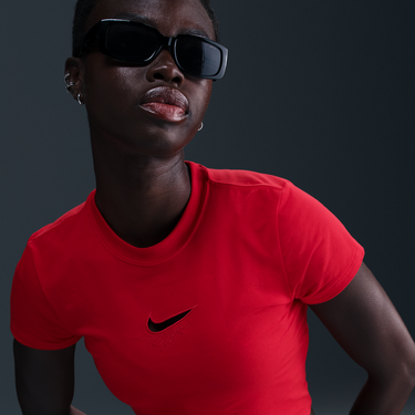 Съкратен топ Nike Sportswear Chill Knit Crop Top Червено | HF9534-657, 2